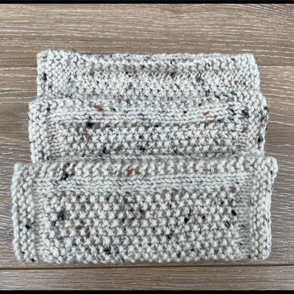 Set of 3 Handmade Multi Shade Grey and Brown Dishcloths - Picture 6 of 9